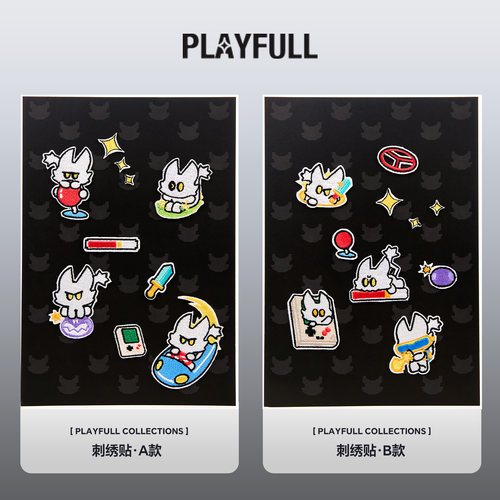 PLAYFULL贪玩小宁子同款刺绣贴自粘装饰布贴补丁贴缝制免熨免缝