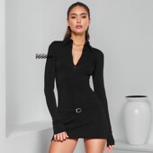 正品 辣妹弹力polo领紧身连衣裙性感包臀短裙 24秋款 现货 I.AM.GIA