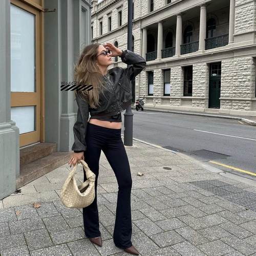 机车皮衣立领拉链夹克短外套