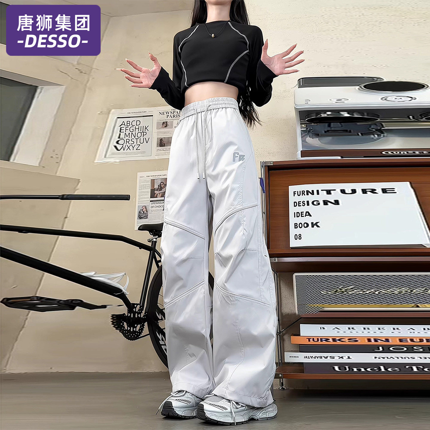 唐狮集团工装裤女款秋冬季2025新款加绒加厚宽松直筒登山冲锋裤子,女装/女士精品,休闲裤,淘宝优惠券,粉丝福利购,淘宝优惠卷