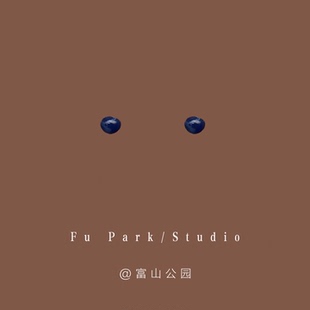 「普鲁士蓝」睡觉不用摘 mini小巧蓝色耳钉925纯银日常精致耳环