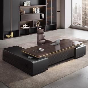 包安装老板桌办公桌1人位现代简约总裁桌领导办公家具经理大班台