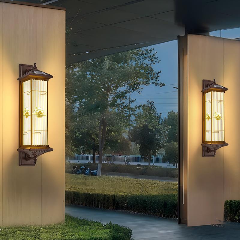 太阳能壁灯日照金山壁挂灯别墅户外中式大门灯别墅庭院壁灯320L