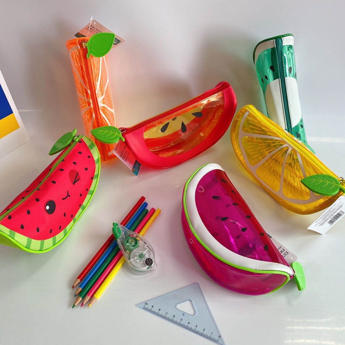 开学季水果PVC笔袋中小学