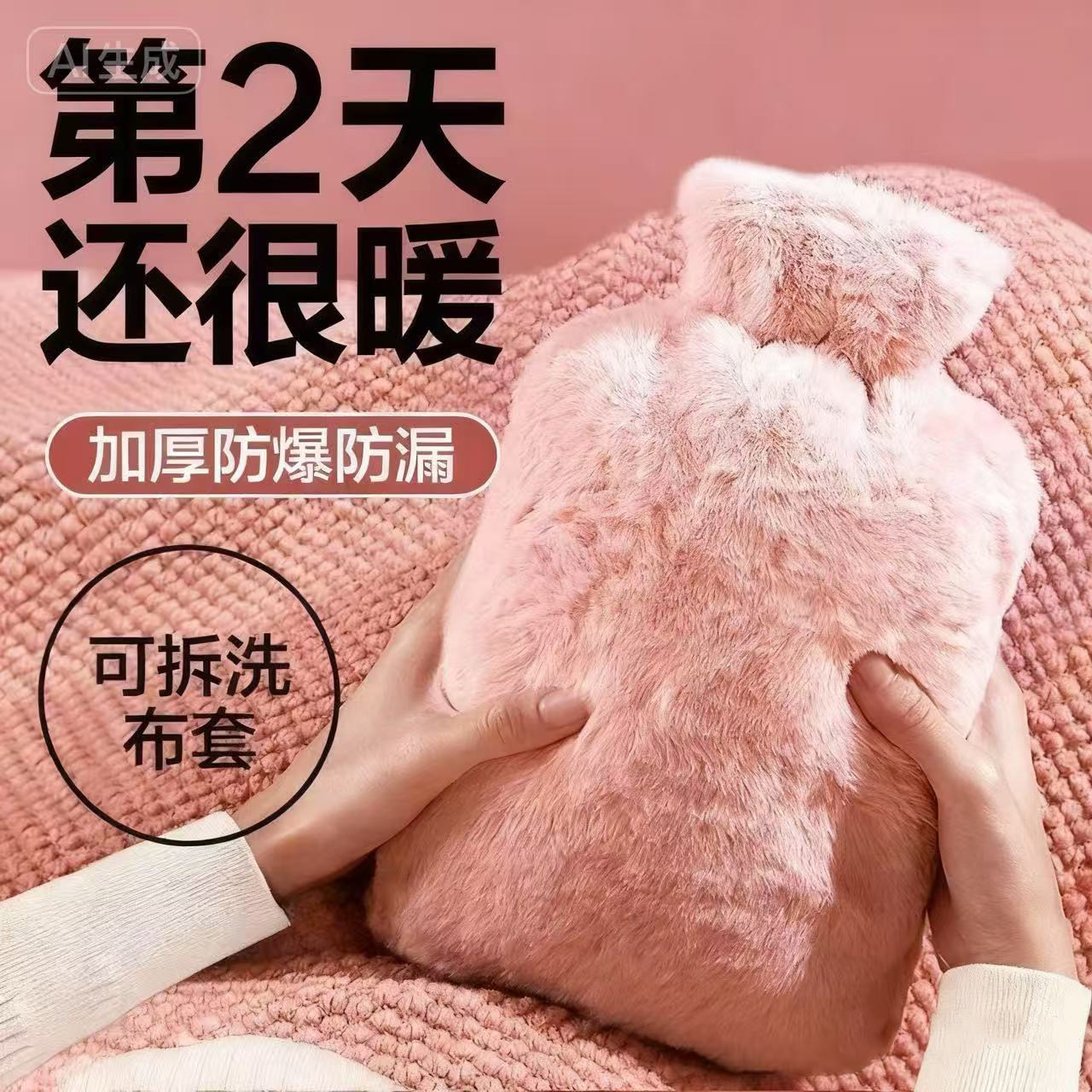 注水式热水袋加厚防爆女生暖手热敷肚子大姨妈暖脚神器灌水暖手袋