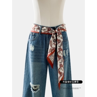 韩版腰果绑带腰封装饰腰带女配裙子腰链配牛仔裤腰饰长条丝巾腰绳