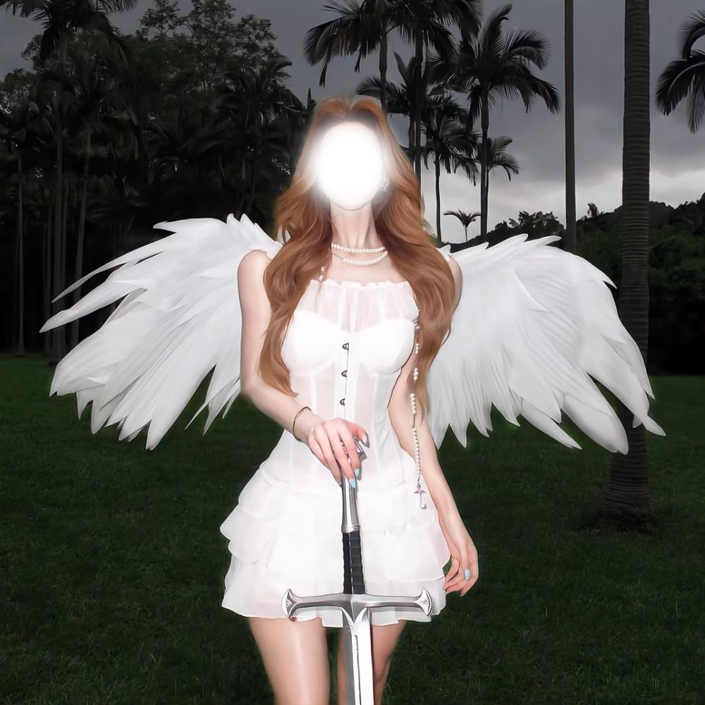 天使电动翅膀背饰特大号珍珠棉梦幻氛围感挥动振翅变装cos道具女