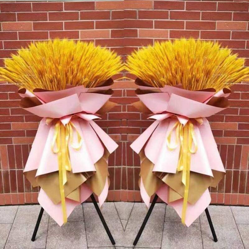 花篮插花新店大麦开业商场开张庆典乔迁布置麦穗气球一对diy套