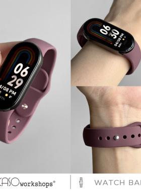 KASO适用小米手环10/9代硅胶表带Miband9液态硅胶手表带智能运动手表8NFC版新款运动透气替换腕带男女款夏季
