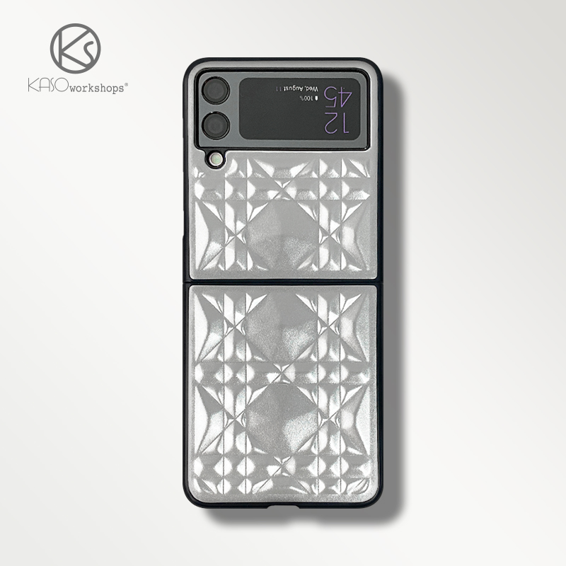 新款原创简约钻石纹皮革适用三星