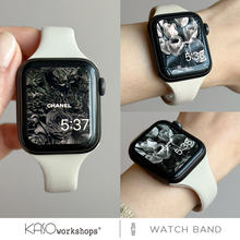 KASO适用官方苹果applewatch9手表小蛮腰硅胶表带运动透气表带iwatch8手表腕带春夏季新款7654SE女款超细