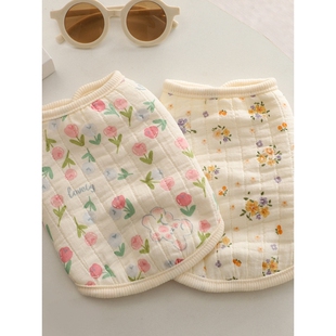 宠物背心秋冬保暖加绒加厚狗狗中小型犬泰迪博美猫咪棉服毛衣马甲