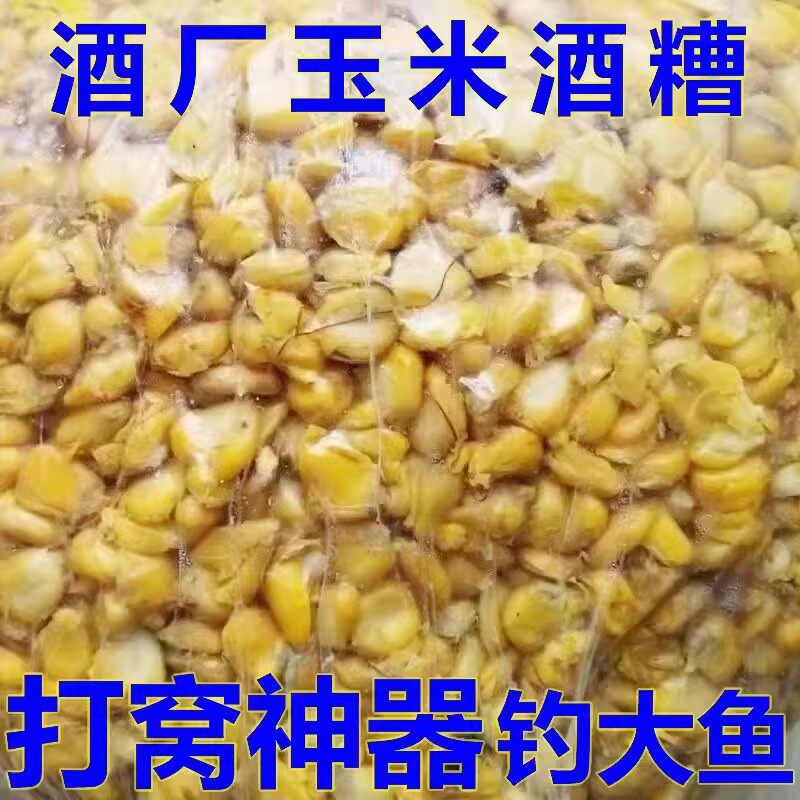 发酵玉米酒糟窝料麦子酒渣钓鱼玉米打窝颗粒饵通用青鲤鲤鱼五谷