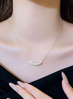 碎银珍珠项链女款2025新款高级感轻奢小众锁骨链适合夏天戴的颈链