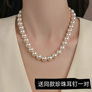 百搭爆款 FEEINS珍珠项链 维纳斯澳白轻奢时尚 珍珠耳钉 买就送同款