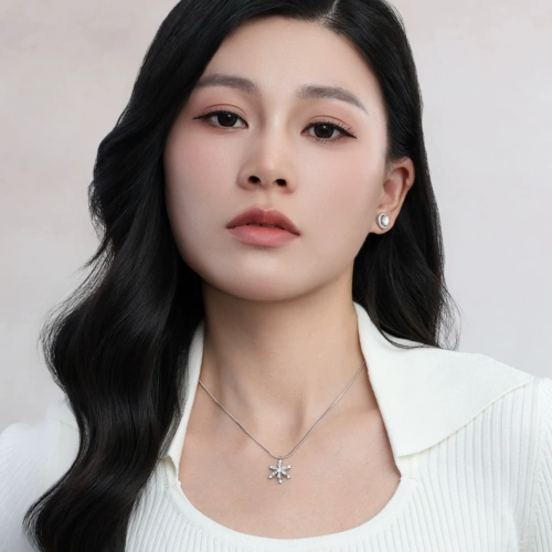 Дизайнерский демисезонный свитер, ожерелье, со снежинками, легкий роскошный стиль