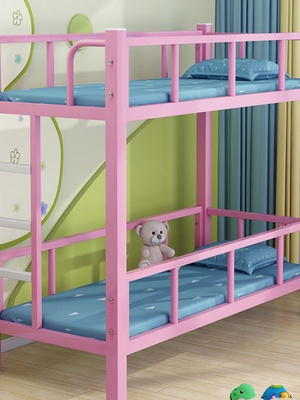 新小学生午托床幼儿园双层床铺铁架小饭桌辅导托管班午睡上下儿促