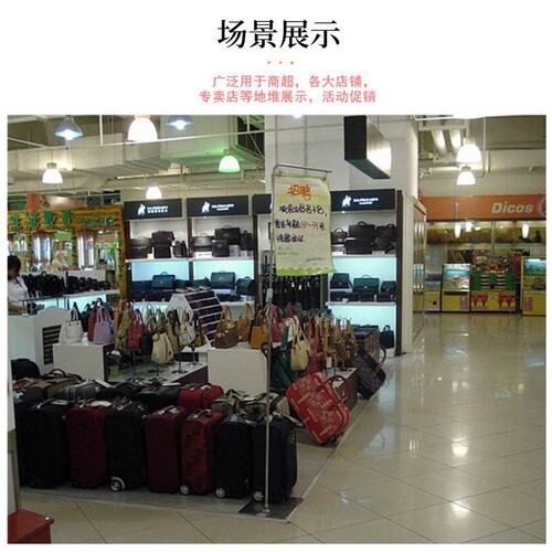 大型可伸缩金属pop展架 超市地堆促销L型海报支架厂家