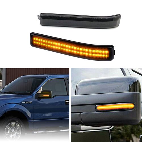 适用2009-2014福特猛禽F150皮卡Raptor流水后视镜转向灯