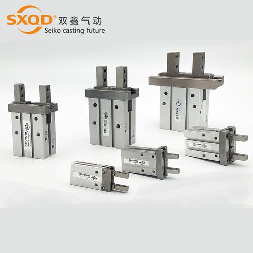 MHZL2气动手指气缸MHZ2机械手夹具平行夹爪HFZ-6-10D16D20D25D32D