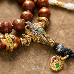 青龙三通 文玩新品 925银22K金 国风四圣兽系列 BUZHI不止不只