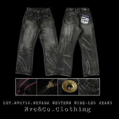 Mvc&Co匠织LOT716赛洛纺18.5OZ绳染内华达水洗西部705B高腰阔腿裤