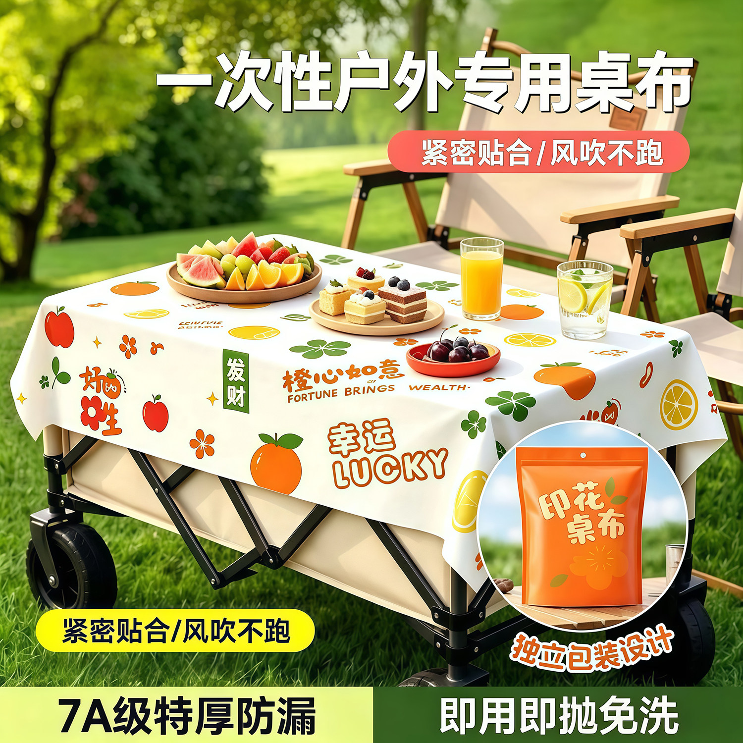 一次性桌布户外露营野餐桌布