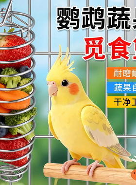 宠物喂食用具鹦鹉玄凤虎皮小鸟水果叉蔬菜苹果鸟用喂食器悬挂进食