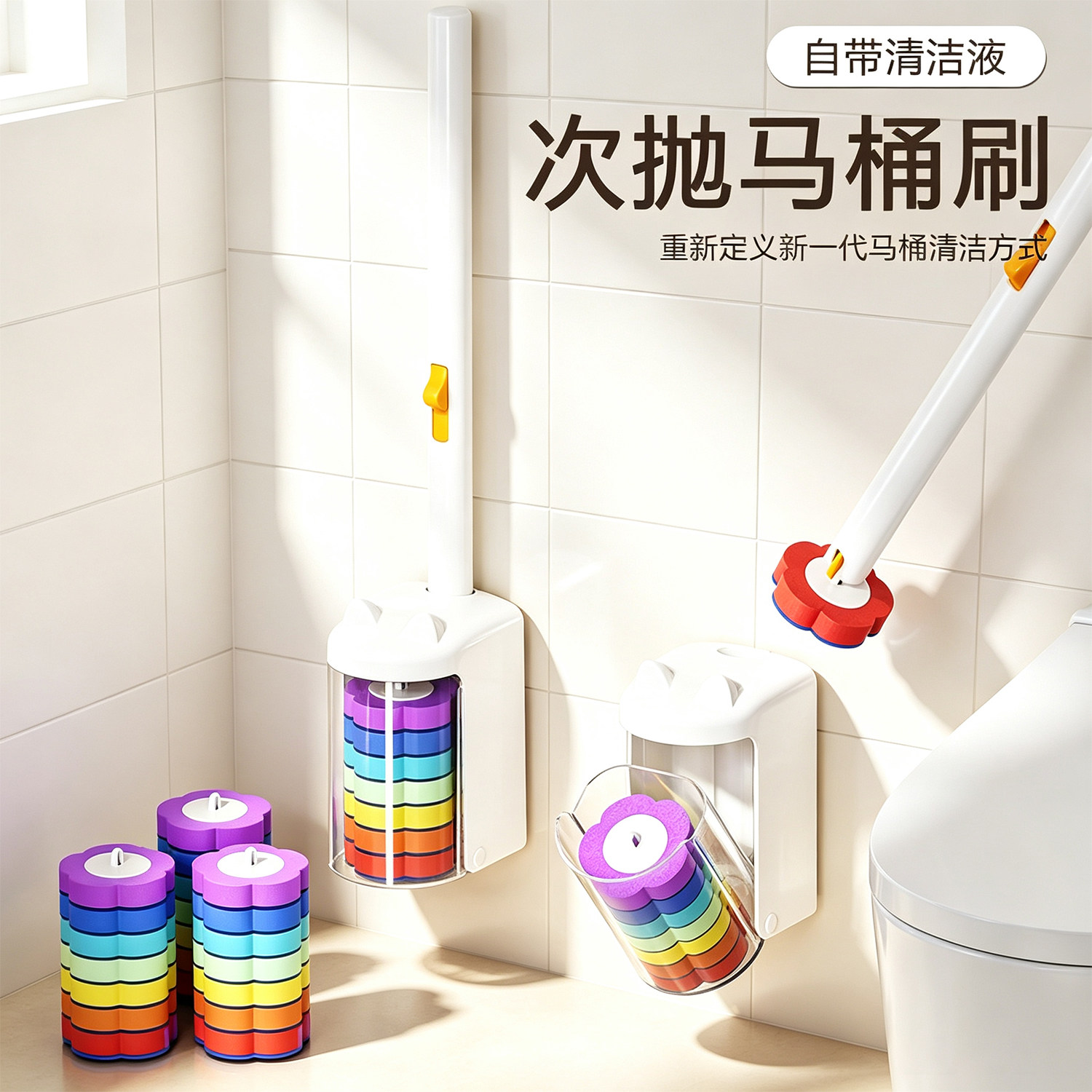 一次性马桶刷家用免打孔厕所刷子