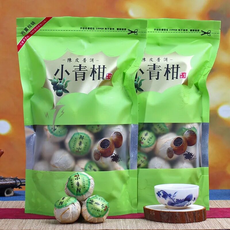 新会小青柑茶叶 陈皮普洱茶熟茶叶 青橘柑普茶橘普茶100g袋装