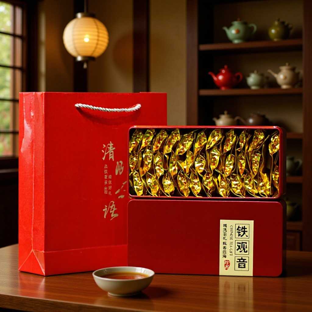 安溪铁乌龙茶礼盒装新茶32包250g茶叶定制小包装送礼袋