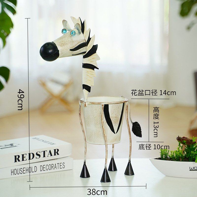儿里凡创意铁艺网红动物多肉花盆北欧花器阳台摆件落地绿萝盆栽中,家居饰品,花盆,淘宝优惠券,粉丝福利购,淘宝优惠卷
