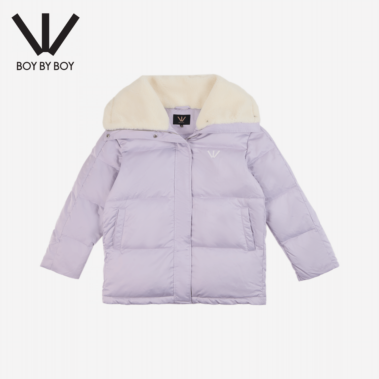 BOY BY BOY潮牌25冬新款羽绒服百搭翻领休闲厚外套女士