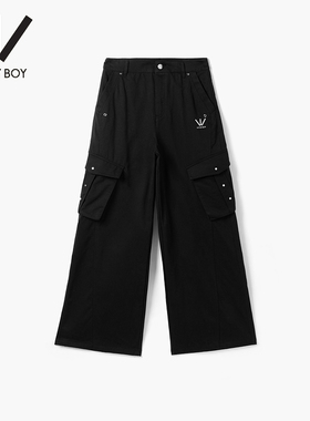 BOY BY BOY商场同款潮牌女装25春秋款宽松舒适梭织长裤W34012