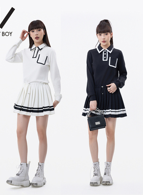 BOY BY BOY商场同款潮牌女装宽松舒适时尚百搭针织连衣裙W17081