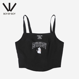 女裝 BOY BOY商場同款 辣妹性感吊帶背心女上衣W47002 2025夏新品
