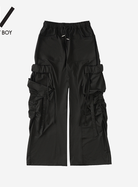 BOY BY BOY潮牌25秋上新百搭休闲蝴蝶结工装裤女长裤W252W34020