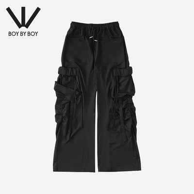 BOY BY BOY潮牌25秋上新百搭休闲蝴蝶结工装裤女长裤W252W34020