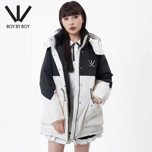 BOY BY BOY商场同款潮牌女装冬季宽松时尚羽绒服W244W70082