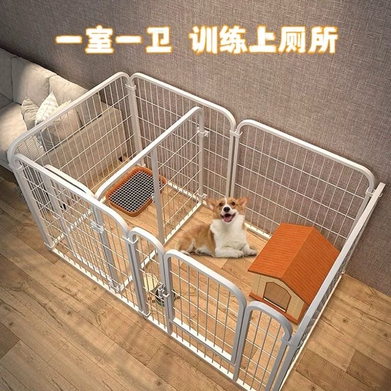 宠物栅栏自由组合大型中型小型犬家用室内栅栏门带隔离门狗围栏门