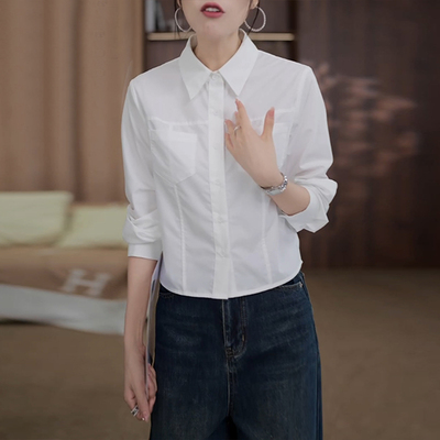 【送运费险】抖音爆款白色衬衫女