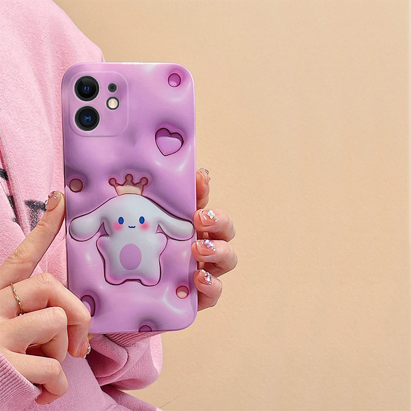 3d膨胀爱心玉桂狗美图t9手机壳t8可爱m6卡通m8日系s大耳狗v7透明v6