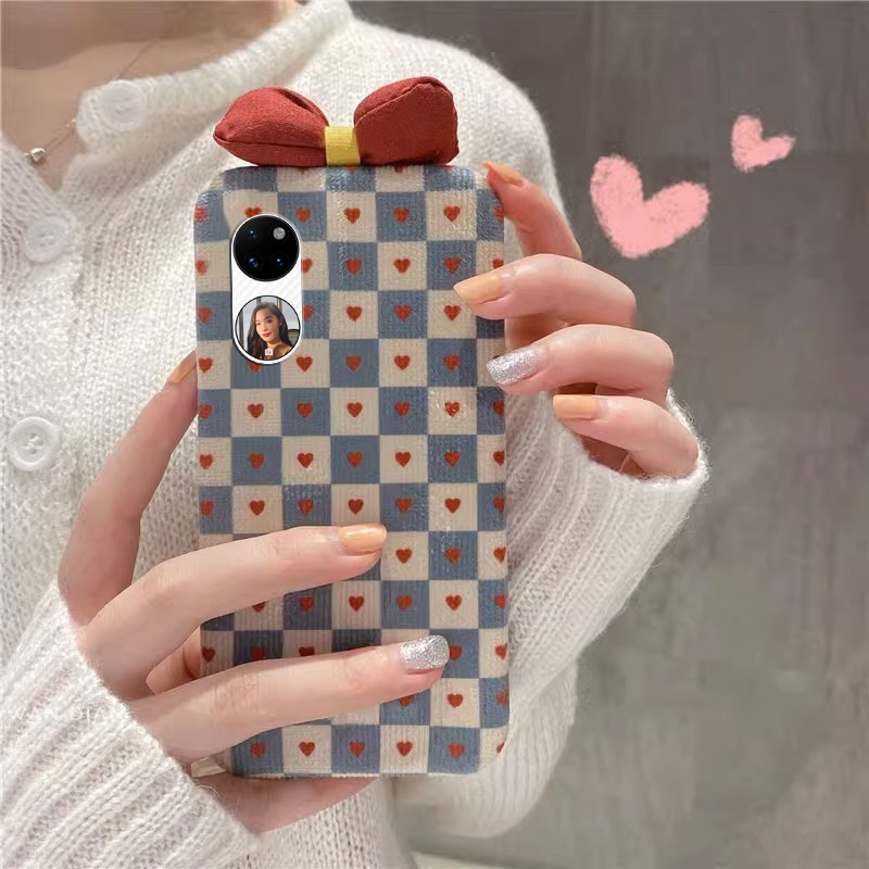 秋冬季绒布爱心棋盘格适用华为p50pocket折叠屏手机壳pockets立体new蝴蝶结matex2秋天xs3保暖2冬季暖手撞色怎么样,好用不?