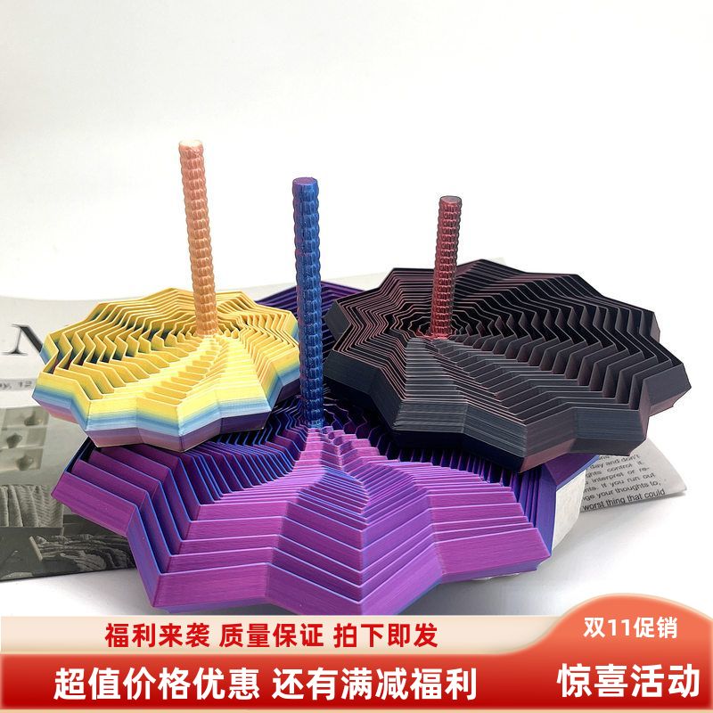 螺旋手柄八边形打印桌面创意几何