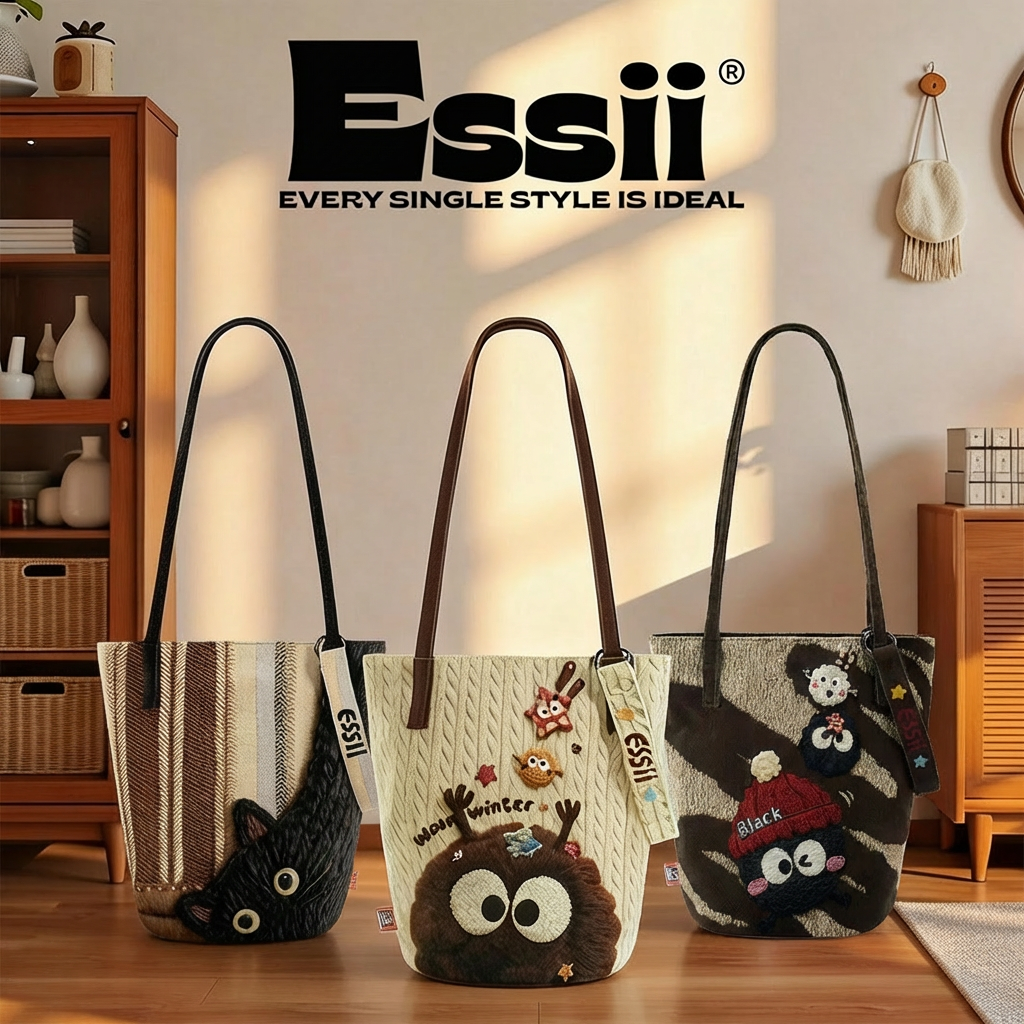 完美款款HJ插画小众联名休闲可爱通勤单肩斜挎加长水桶布包包女士,箱包皮具/热销女包/男包,水桶包,淘宝优惠券,粉丝福利购,淘宝优惠卷