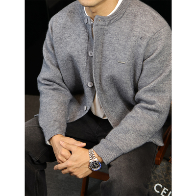 90白鸭绒肌理毛衣外套拼接羽绒服