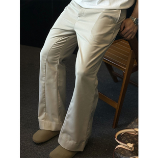 简素Design517微喇长裤垂感解构拼接薄款休闲西裤男冰丝直筒春夏