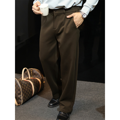 360g重磅肤感商务休闲垂感西装裤