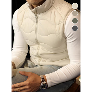 简素Design山系无袖棉服马甲男户外立领外套保暖内搭上衣夹克冬季