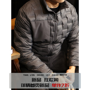 简素Design轻薄长袖羽绒服马甲男立领口袋开衫外套休闲运动内胆冬